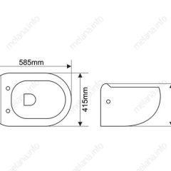 Унитаз подвесной MELANA MLN-821B | фото 2